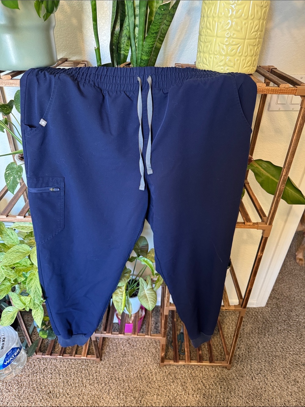 Petite FIGS Navy Blue Jogger Scrub Pants